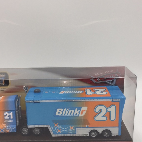 Disney Pixar Cars Speedy Comet’s Hauler Transport Truck Blinkr 21 Mattel Toy - Picture 3 of 14